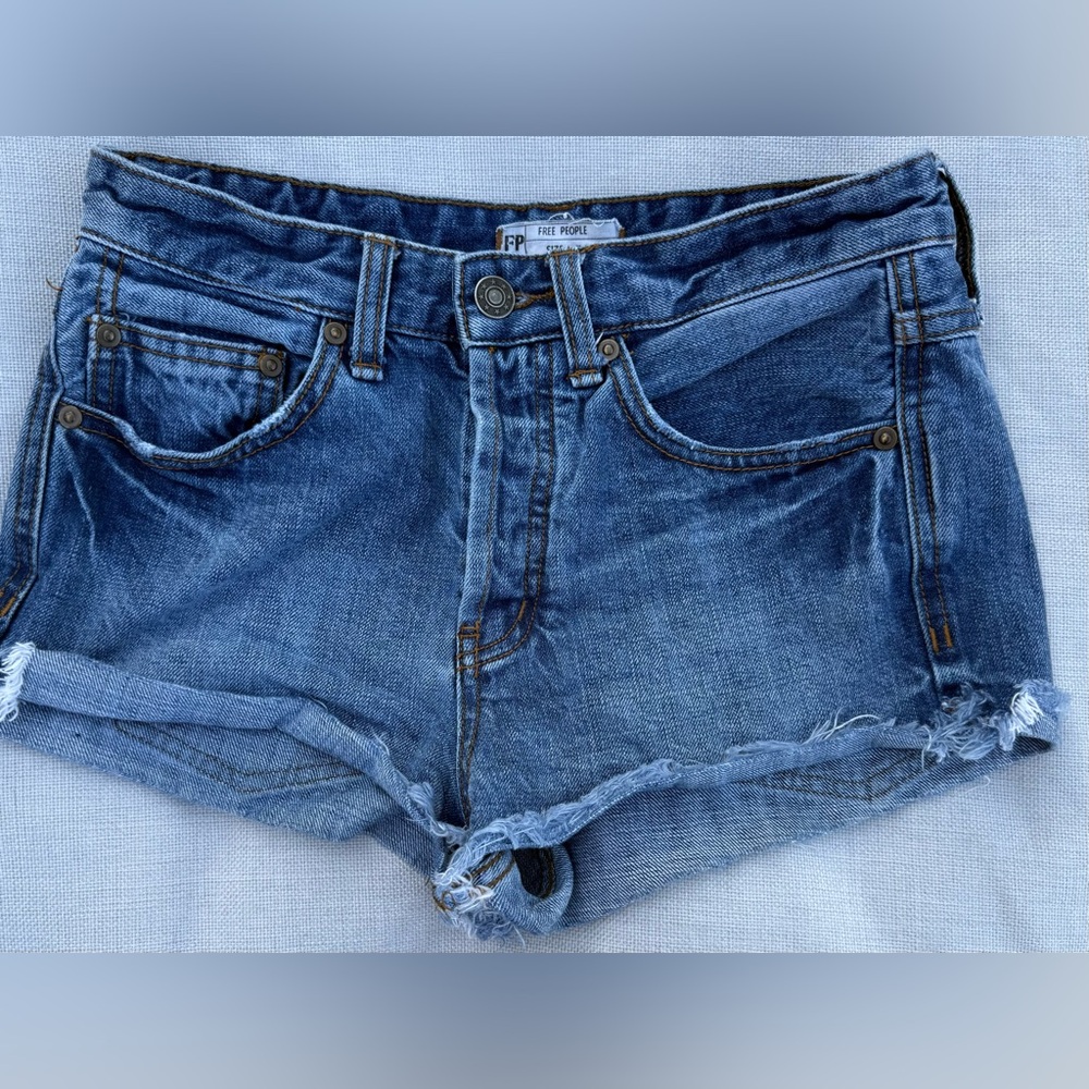 Free People Blue Denim Women's Shorts